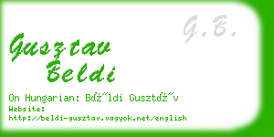 gusztav beldi business card